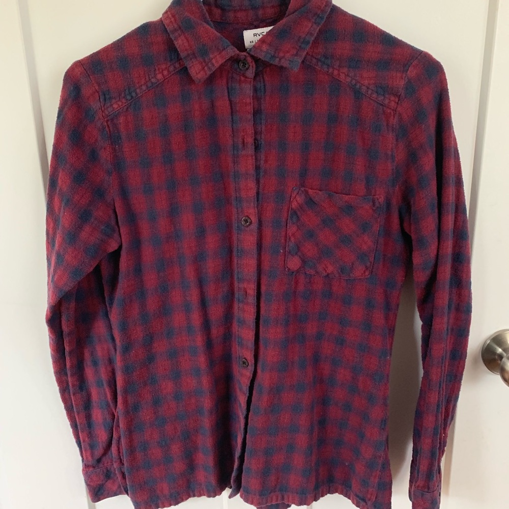 Red and Blue Flannel Shirt